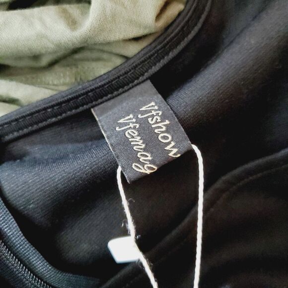 Vfshow Black Pencil Dress  Elegant Bell Sleeve Cocktail Size Medium NWT - Picture 6 of 9